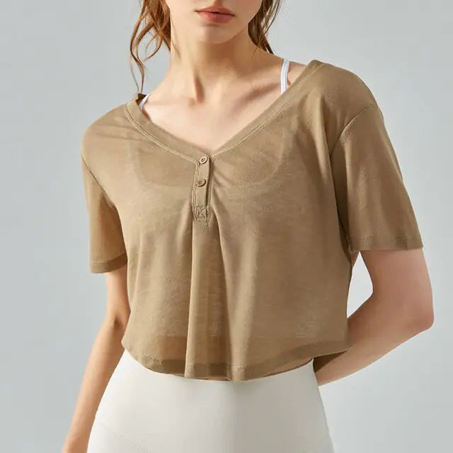 Yoga topp med lång eller kort ärm, 4 olika färger