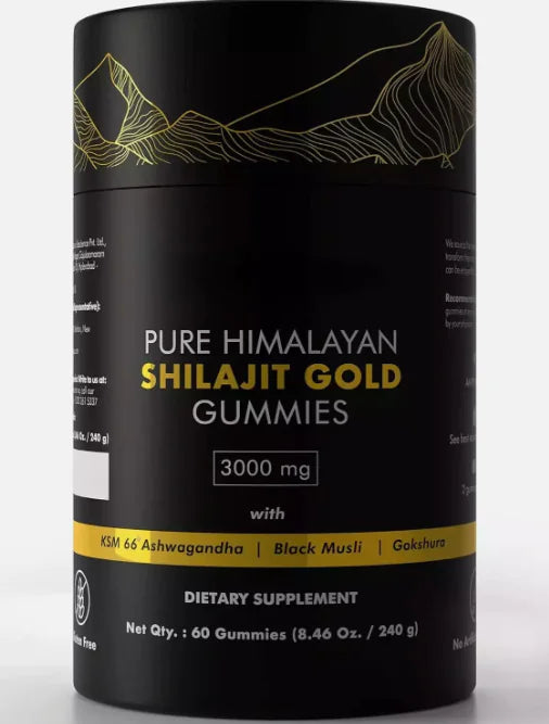 100% ekologiska Shilajit Gummies med 75%fulvinsyra