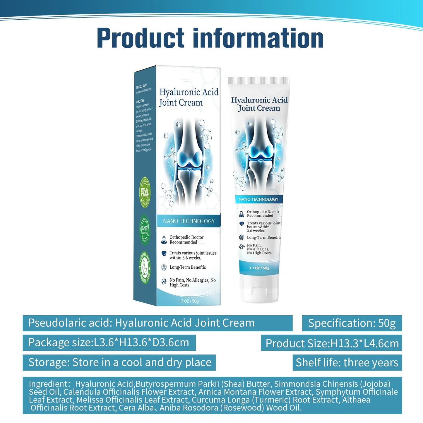 Gel för smärtande, stela leder