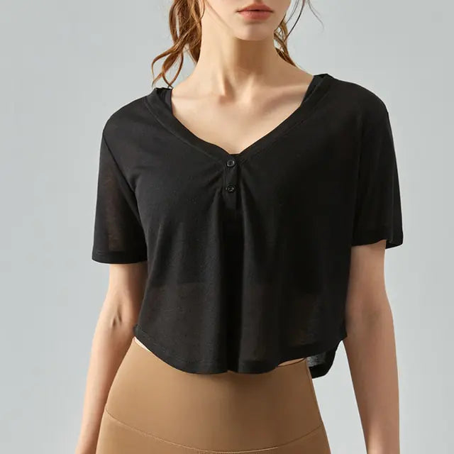 Yoga topp med lång eller kort ärm, 4 olika färger