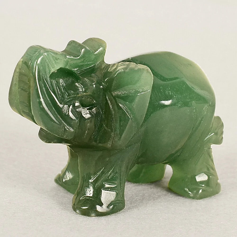 Elefant i grön jade