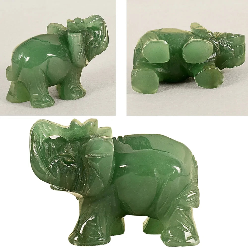 Elefant i grön jade
